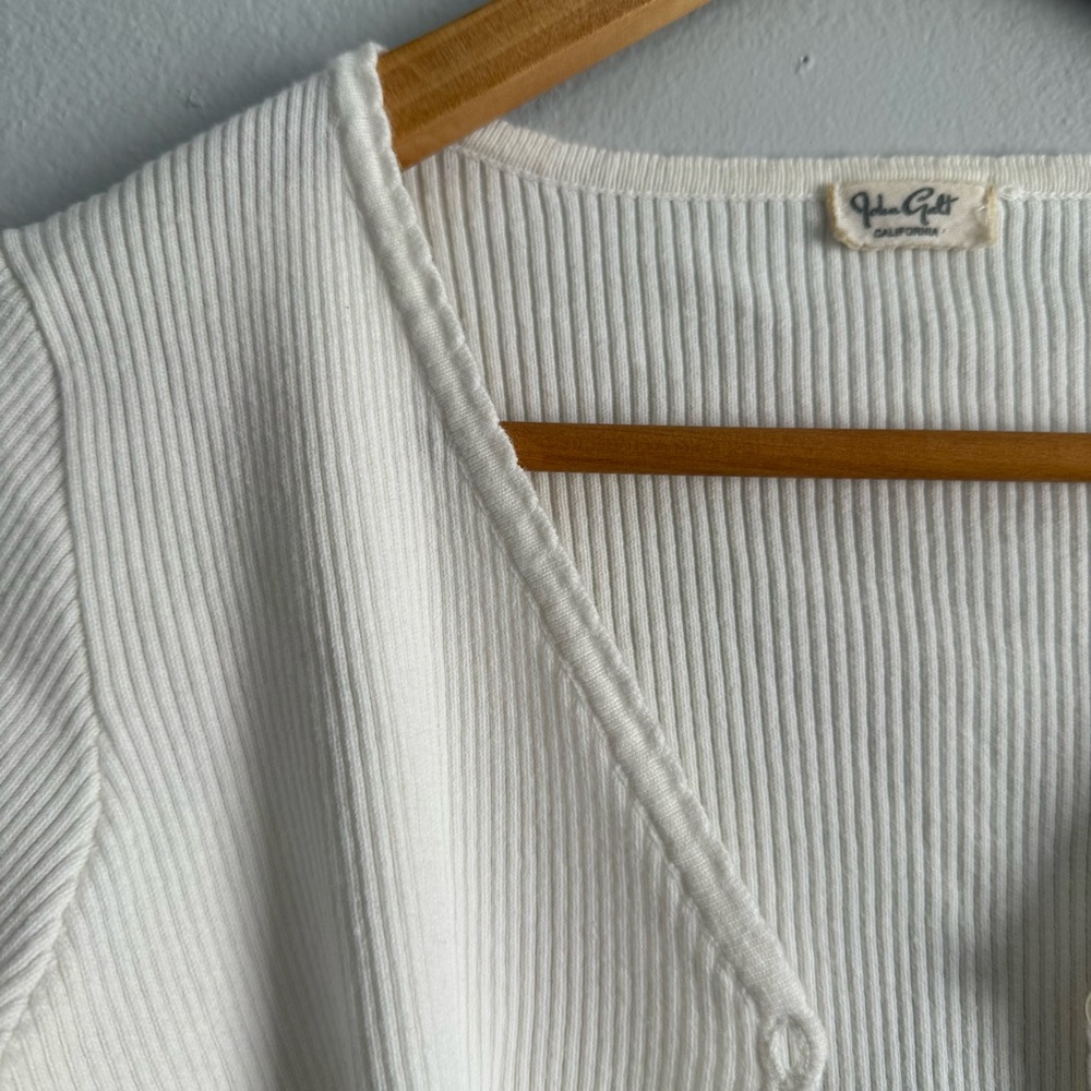 John Galt/Brandy Melville White Shannon Cardigan - Picture 5 of 7